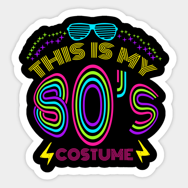 This Is My 80s Costume - Vintage Vaporwave T-Shirt Sticker by biNutz